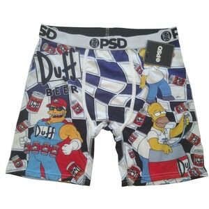 PSD Underwear Mens The Simpsons Duff Beer Homer Simpson Boxer Briefs Large New